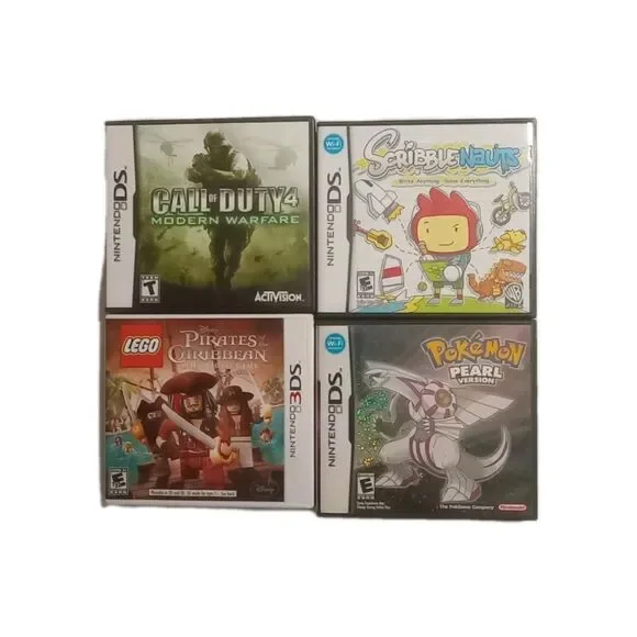 EMPTY Nintendo DS Game Cases: Scribblenauts/LegoPiratesCarribean/COD4/Pokemon - Picture 1 of 4